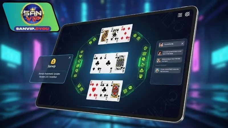 Game bài trực tuyến cập nhật tự động Sanvip vô cùng tiện lợi 2 Ưu điểm của game bài trực tuyến cập nhật tự động Sanvip