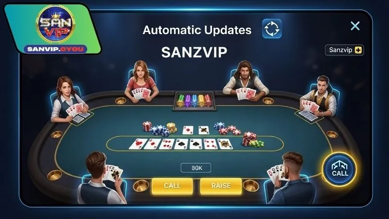Game bài trực tuyến cập nhật tự động Sanvip vô cùng tiện lợi 3 Cách tham gia game bài trực tuyến cập nhật tự động Sanvip